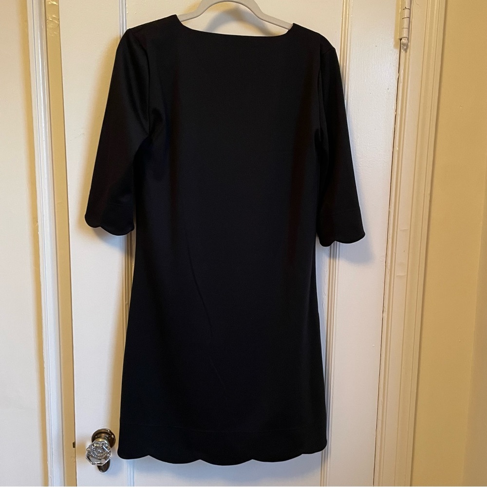 vfish Black Dress with Scalloped Sleeves and Bottom - size S - Picture 8 of 10